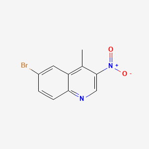 molecular formula C10H7BrN2O2 B3217878 6-Bromo-4-methyl-3-nitroquinoline CAS No. 1185310-49-9