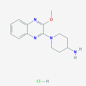 molecular formula C14H19ClN4O B3217917 1-(3-Methoxyquinoxalin-2-yl)piperidin-4-amine hydrochloride CAS No. 1185313-99-8