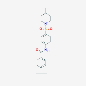 4-tert-butyl-N-[4-[(4-methyl-1-piperidinyl)sulfonyl]phenyl]benzamide