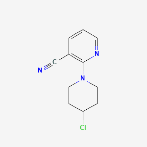 molecular formula C11H12ClN3 B3217925 2-(4-Chloropiperidin-1-yl)nicotinonitrile CAS No. 1185318-22-2