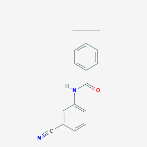 molecular formula C18H18N2O B321796 4-tert-butyl-N-(3-cyanophenyl)benzamide 