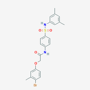 molecular formula C23H23BrN2O4S B321799 2-(4-bromo-3-methylphenoxy)-N-{4-[(3,5-dimethylanilino)sulfonyl]phenyl}acetamide 