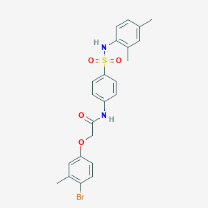2-(4-bromo-3-methylphenoxy)-N-{4-[(2,4-dimethylanilino)sulfonyl]phenyl}acetamide