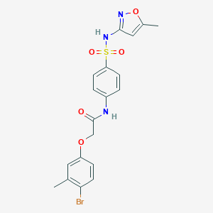 molecular formula C19H18BrN3O5S B321804 2-(4-bromo-3-methylphenoxy)-N-(4-{[(5-methyl-3-isoxazolyl)amino]sulfonyl}phenyl)acetamide 