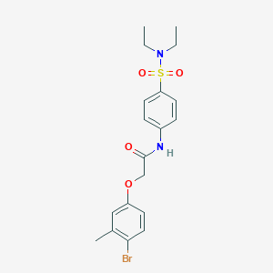 molecular formula C19H23BrN2O4S B321805 2-(4-bromo-3-methylphenoxy)-N-[4-(diethylsulfamoyl)phenyl]acetamide 