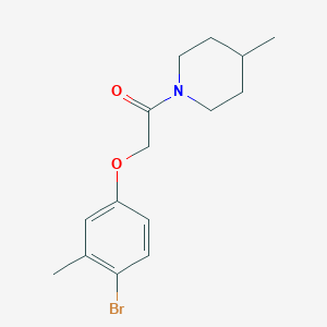 molecular formula C15H20BrNO2 B321807 1-[(4-Bromo-3-methylphenoxy)acetyl]-4-methylpiperidine 