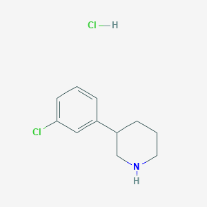 molecular formula C11H15Cl2N B3218077 3-(3-Chlorophenyl)Piperidine Hydrochloride CAS No. 1187172-76-4
