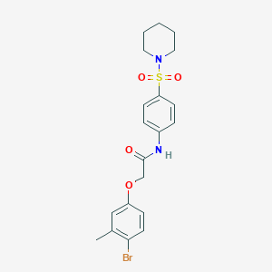 molecular formula C20H23BrN2O4S B321808 2-(4-bromo-3-methylphenoxy)-N-[4-(1-piperidinylsulfonyl)phenyl]acetamide 