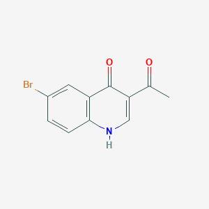 molecular formula C11H8BrNO2 B3218094 3-Acetyl-6-bromoquinolin-4(1H)-one CAS No. 1187551-47-8