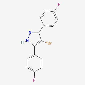 4-bromo-3,5-bis(4-fluorophenyl)-1H-pyrazole