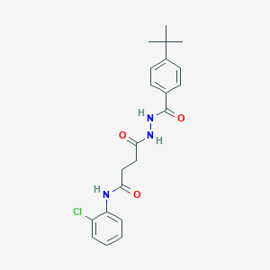 molecular formula C21H24ClN3O3 B321814 4-[2-(4-tert-butylbenzoyl)hydrazino]-N-(2-chlorophenyl)-4-oxobutanamide 