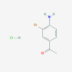 molecular formula C8H9BrClNO B3218143 1-(4-Amino-3-bromophenyl)ethanone hydrochloride CAS No. 1187927-06-5