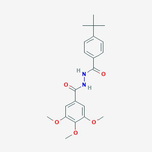 molecular formula C21H26N2O5 B321817 N'-(4-tert-butylbenzoyl)-3,4,5-trimethoxybenzohydrazide 