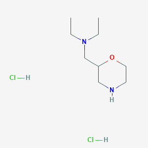 molecular formula C9H22Cl2N2O B3218175 N-乙基-N-(吗啉-2-基甲基)乙胺二盐酸盐 CAS No. 1187928-87-5