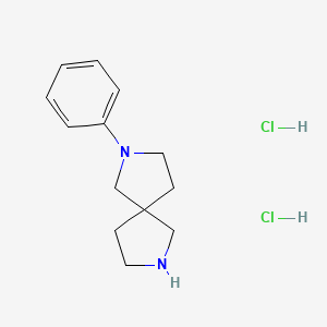 molecular formula C13H20Cl2N2 B3218193 2-Phenyl-2,7-diazaspiro[4.4]nonane dihydrochloride CAS No. 1187930-60-4