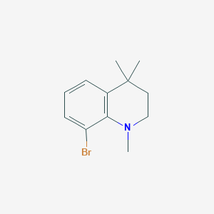 molecular formula C12H16BrN B3218209 8-Bromo-1,4,4-trimethyl-1,2,3,4-tetrahydroquinoline CAS No. 1187932-52-0