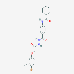 N-[4-({2-[(4-bromo-3-methylphenoxy)acetyl]hydrazino}carbonyl)phenyl]cyclohexanecarboxamide