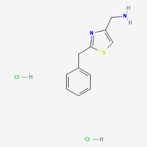 molecular formula C11H14Cl2N2S B3218217 C-(2-苄基-噻唑-4-基)-甲胺二盐酸盐 CAS No. 1187932-76-8