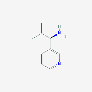 molecular formula C9H14N2 B3218219 (R)-2-Methyl-1-pyridin-3-yl-propylamine CAS No. 1187932-85-9