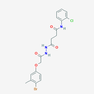 4-{2-[(4-bromo-3-methylphenoxy)acetyl]hydrazino}-N-(2-chlorophenyl)-4-oxobutanamide