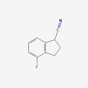molecular formula C10H8FN B3218275 4-fluoro-2,3-dihydro-1H-indene-1-carbonitrile CAS No. 1188174-13-1