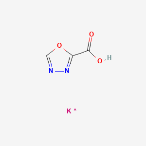 molecular formula C3H2KN2O3 B3218290 1,3,4-Oxadiazole-2-carboxylic acid, potassium salt (1:1) CAS No. 1188263-66-2