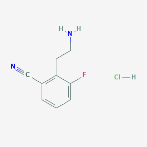 molecular formula C9H10ClFN2 B3218293 2-(2-Aminoethyl)-3-fluorobenzonitrile hydrochloride CAS No. 1188263-91-3