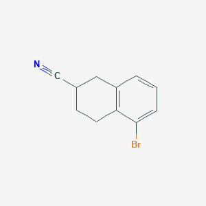 molecular formula C11H10BrN B3218303 5-Bromo-1,2,3,4-tetrahydronaphthalene-2-carbonitrile CAS No. 1188264-63-2