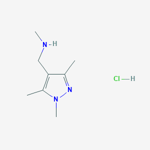 N-methyl-1-(1,3,5-trimethyl-1H-pyrazol-4-yl)methanamine hydrochloride