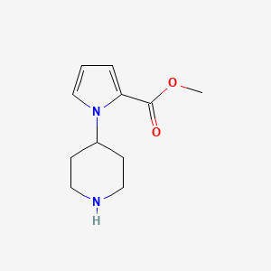 molecular formula C11H16N2O2 B3218324 Methyl 1-(piperidin-4-yl)-1H-pyrrole-2-carboxylate CAS No. 1188478-10-5