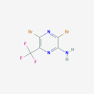 3,5-Dibromo-6-(trifluoromethyl)pyrazin-2-amine