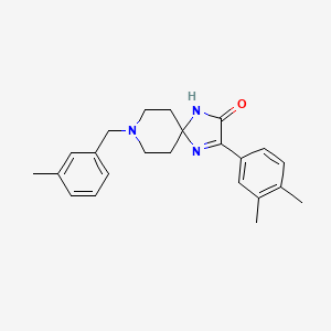 molecular formula C23H27N3O B3218357 3-(3,4-Dimethylphenyl)-8-(3-methylbenzyl)-1,4,8-triazaspiro[4.5]dec-3-en-2-one CAS No. 1189432-47-0