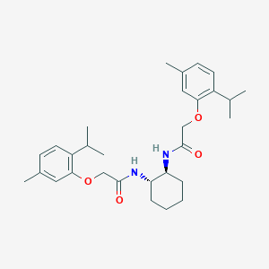 molecular formula C30H42N2O4 B321840 2-(2-isopropyl-5-methylphenoxy)-N-(2-{[(2-isopropyl-5-methylphenoxy)acetyl]amino}cyclohexyl)acetamide 