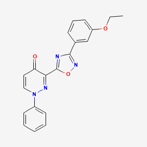 molecular formula C20H16N4O3 B3218412 3-(3-(3-ethoxyphenyl)-1,2,4-oxadiazol-5-yl)-1-phenylpyridazin-4(1H)-one CAS No. 1189899-61-3