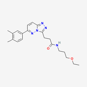 molecular formula C21H27N5O2 B3218420 N-(2-chloro-4-methylphenyl)-2-{[4-methyl-5-(1-methyl-3-phenyl-1H-pyrazol-4-yl)-4H-1,2,4-triazol-3-yl]thio}acetamide CAS No. 1189899-67-9