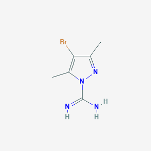 molecular formula C6H9BrN4 B3218459 4-bromo-3,5-dimethyl-1H-pyrazole-1-carboximidamide CAS No. 119015-69-9