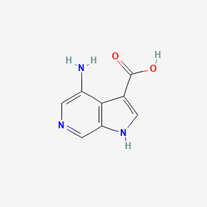 molecular formula C8H7N3O2 B3218486 4-Amino-6-azaindole-3-carboxylic acid CAS No. 1190309-73-9