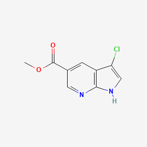molecular formula C9H7ClN2O2 B3218487 methyl 3-chloro-1H-pyrrolo[2,3-b]pyridine-5-carboxylate CAS No. 1190309-74-0