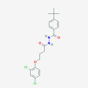 molecular formula C21H24Cl2N2O3 B321850 4-tert-butyl-N'-[4-(2,4-dichlorophenoxy)butanoyl]benzohydrazide 