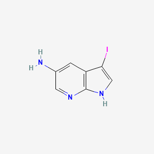 molecular formula C7H6IN3 B3218504 3-iodo-1H-pyrrolo[2,3-b]pyridin-5-amine CAS No. 1190309-87-5