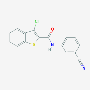 molecular formula C16H9ClN2OS B321851 3-chloro-N-(3-cyanophenyl)-1-benzothiophene-2-carboxamide 