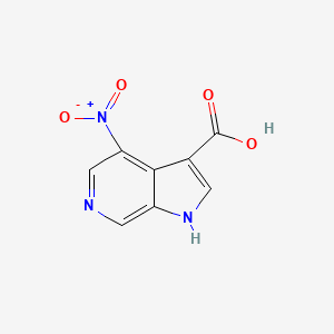 molecular formula C8H5N3O4 B3218510 1H-Pyrrolo[2,3-c]pyridine-3-carboxylic acid, 4-nitro- CAS No. 1190309-97-7