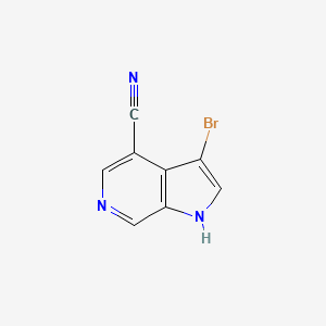 molecular formula C8H4BrN3 B3218550 3-bromo-1H-pyrrolo[2,3-c]pyridine-4-carbonitrile CAS No. 1190310-21-4