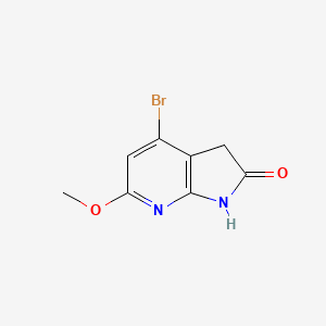 2h-Pyrrolo[2,3-b]pyridin-2-one,4-bromo-1,3-dihydro-6-methoxy-