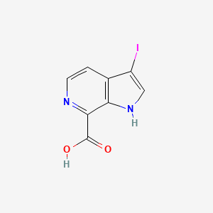 3-iodo-1H-pyrrolo[2,3-c]pyridine-7-carboxylic acid