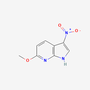 molecular formula C8H7N3O3 B3218569 6-Methoxy-3-nitro-1H-pyrrolo[2,3-b]pyridine CAS No. 1190310-33-8