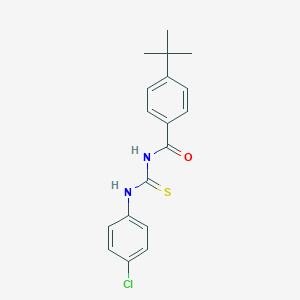 molecular formula C18H19ClN2OS B321858 4-tert-butyl-N-[(4-chlorophenyl)carbamothioyl]benzamide 