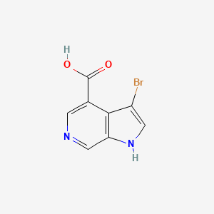 molecular formula C8H5BrN2O2 B3218582 3-bromo-1H-pyrrolo[2,3-c]pyridine-4-carboxylic acid CAS No. 1190310-40-7