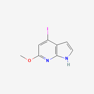 molecular formula C8H7IN2O B3218588 4-Iodo-6-methoxy-7-azaindole CAS No. 1190310-42-9
