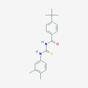 molecular formula C20H24N2OS B321859 4-tert-butyl-N-[(3,4-dimethylphenyl)carbamothioyl]benzamide 